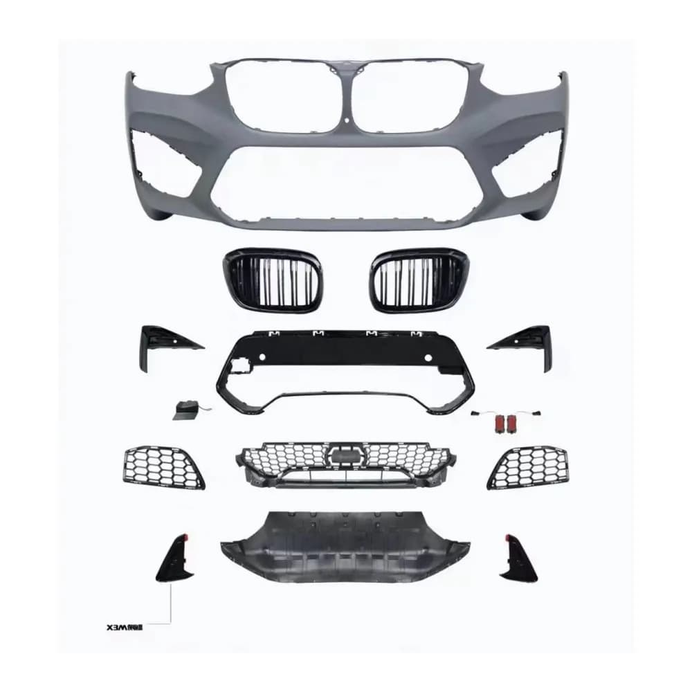 STLF Exterior Body Kit Parts for BMWs X4 G02 2019-2021 to X4M 2022 Include Front Bumper with Grille Rear Diffuser Tail Pipes