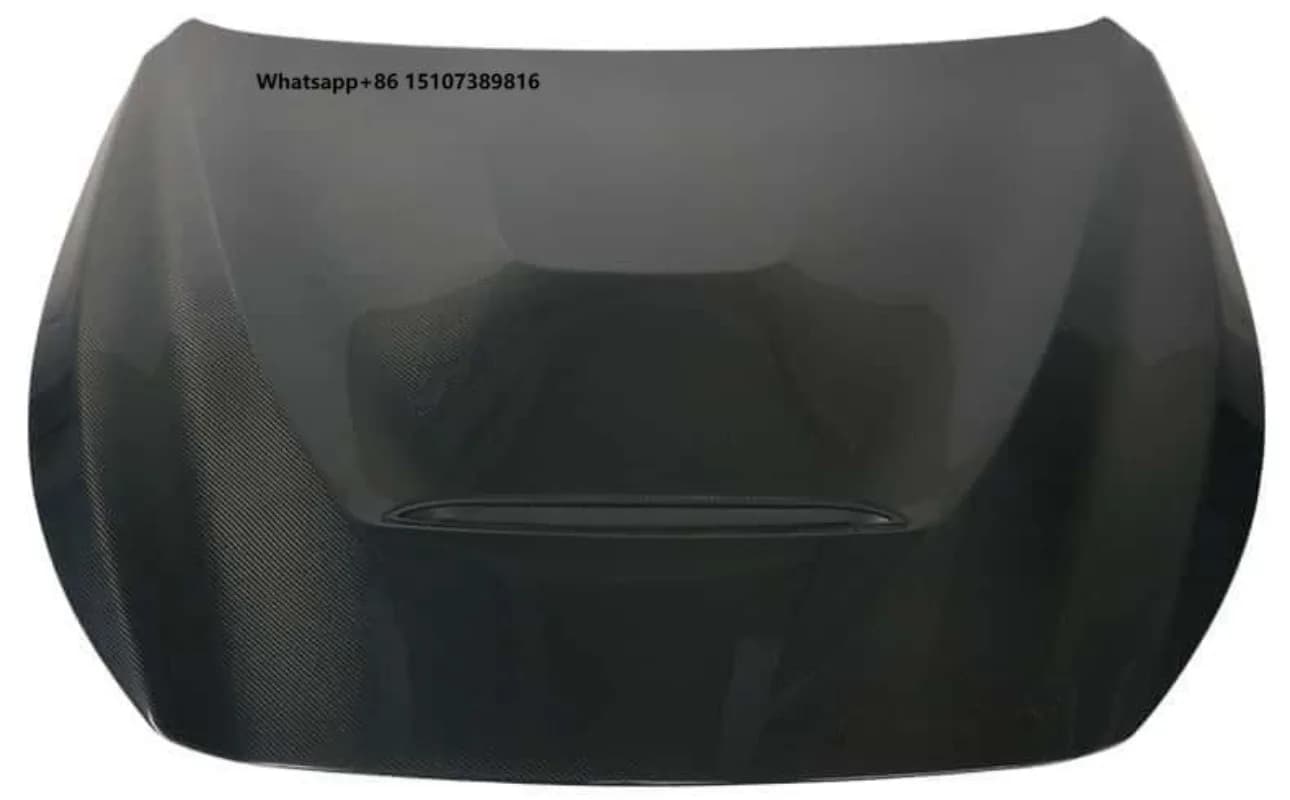 Carbon Fiber GTS-Style Vented Engine Hood Bonnet Fit for Q50 2014-2023 Bolt on Aftermarket Tuning Body Parts