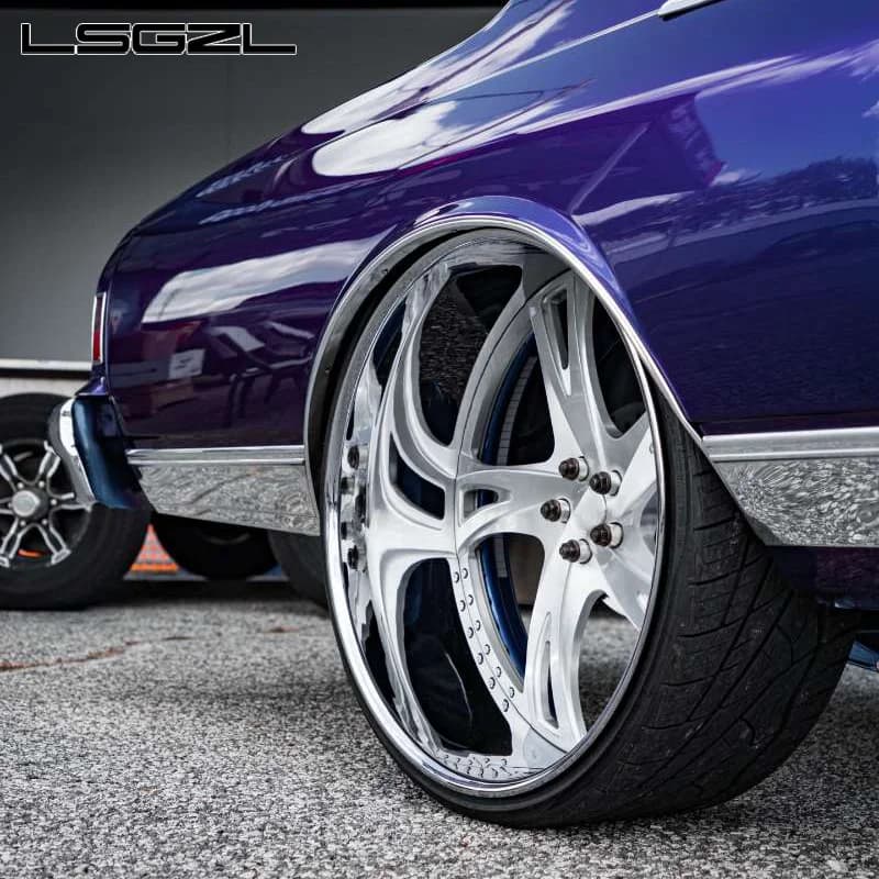Deep Concave Deep Dish 2/3 Piece Design Custom Forged Alloy Rims 5x114.3 5x120 5x127 5x130 15-30 Inches for Cadillac Chevrolet