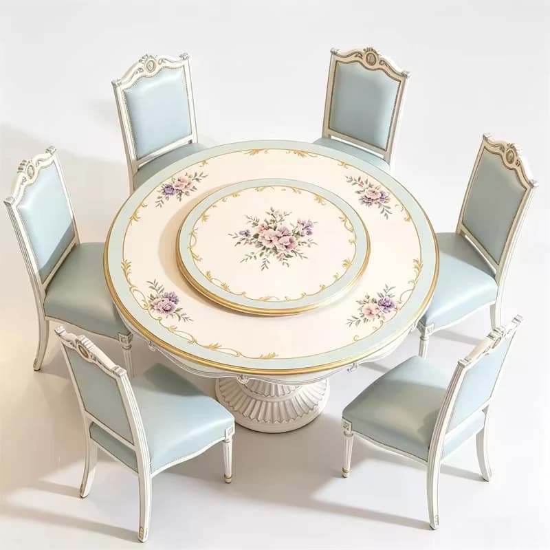 Modern simple solid wood painted dining table restaurant furniture home