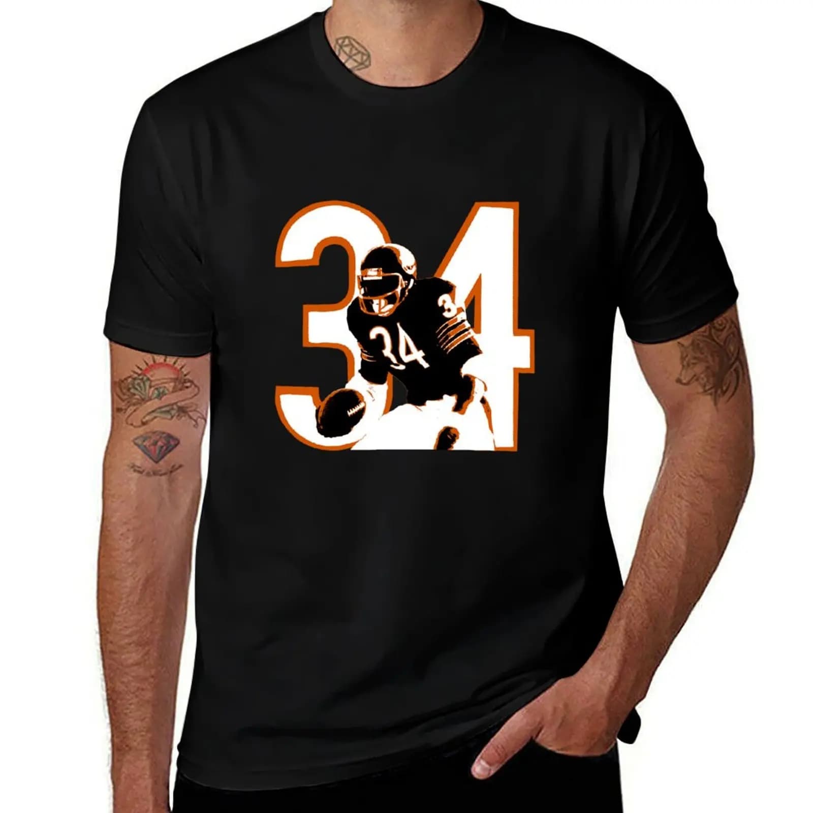 WALTER PAYTON T-Shirt man t shirt heavy cotton t shirt for man