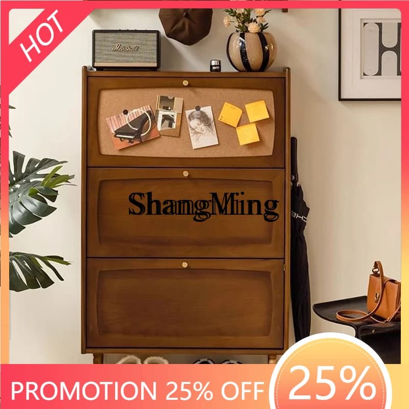 CL  wood household door dustproof ultra-thin shoe cabinet popular entrance storage cabinet