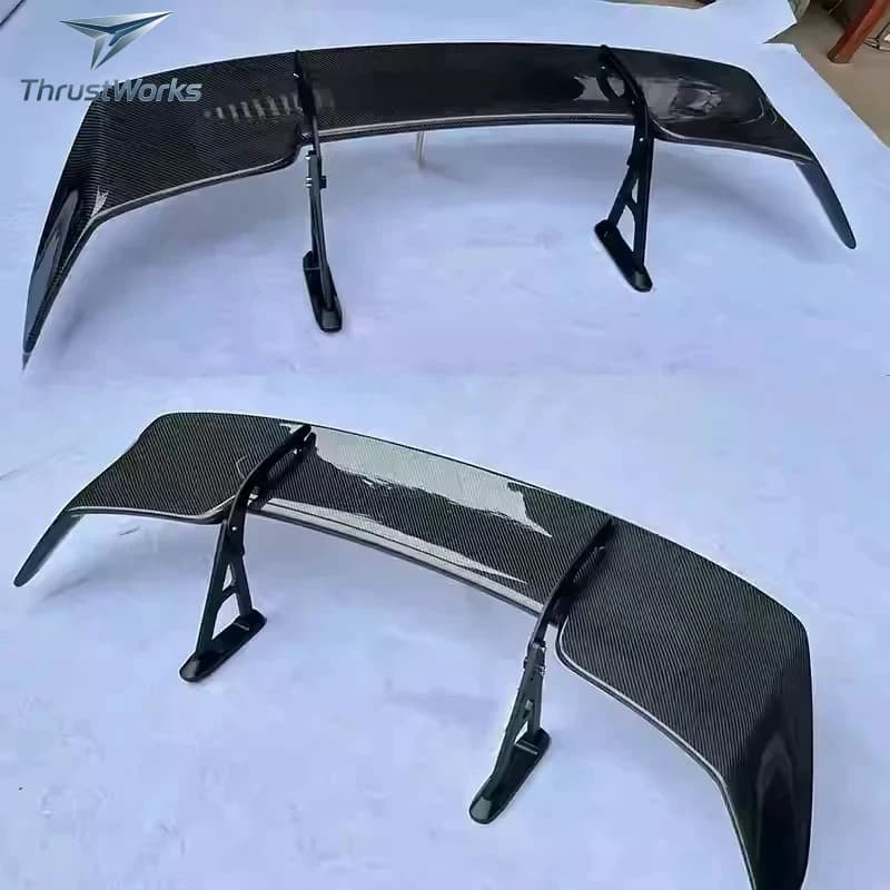 Exzellent Quality STI Style Real Carbon Fiber High Foot Rear Wing Fixed Spoiler Fits 350ZTop