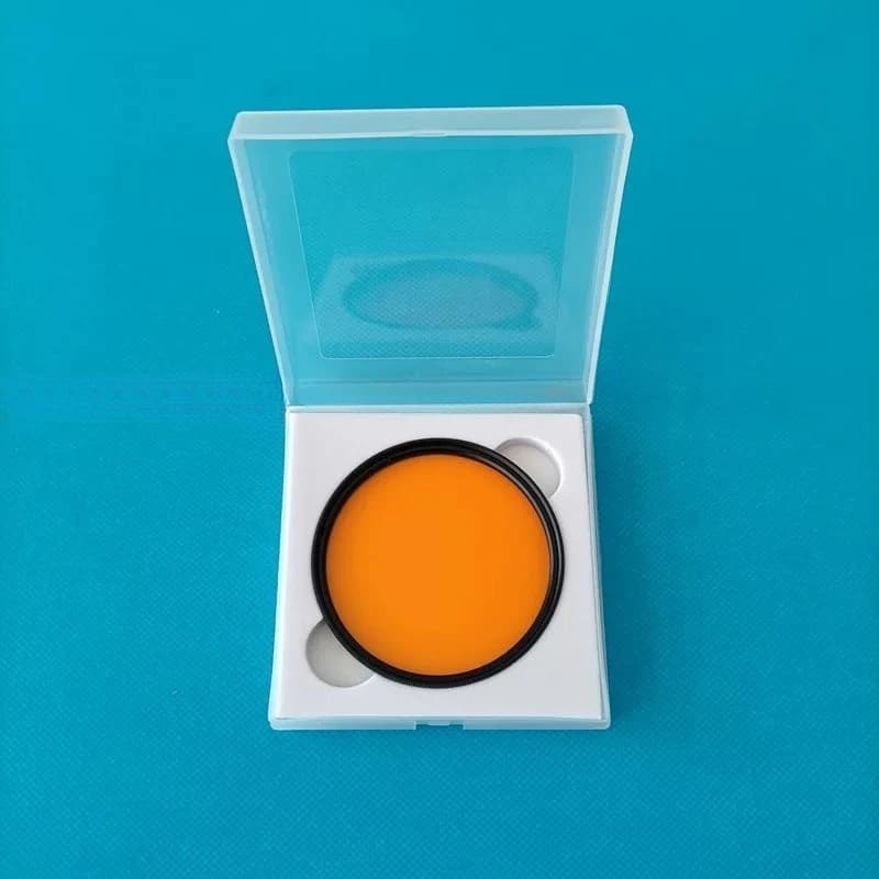 1PCS 24-82mm Lenses CB550 Orange-Red Optical Glass Transmission Filter 550nm Absorption Cut-off Lens