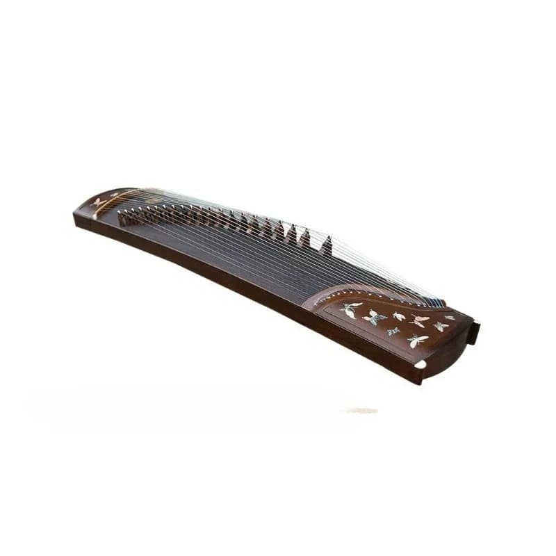 Guzheng authentic golden silk old nanmu colored shell conch deep carving performance collection