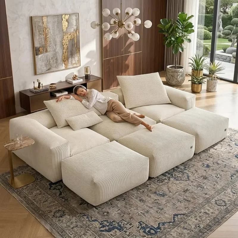 Beautiful and modern combination sofa, modular sofa set wholesale, boneless sofa living room furniture