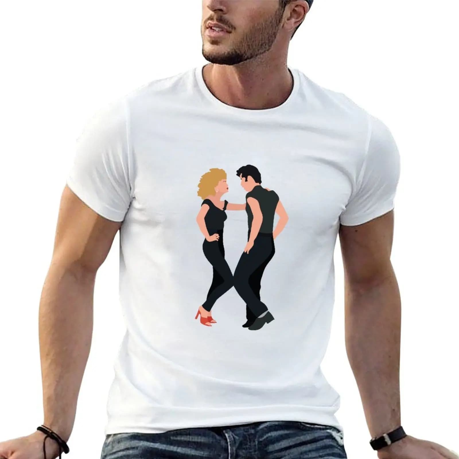Grease - Sandy and Danny T-Shirt sports fans vintage clothes for men