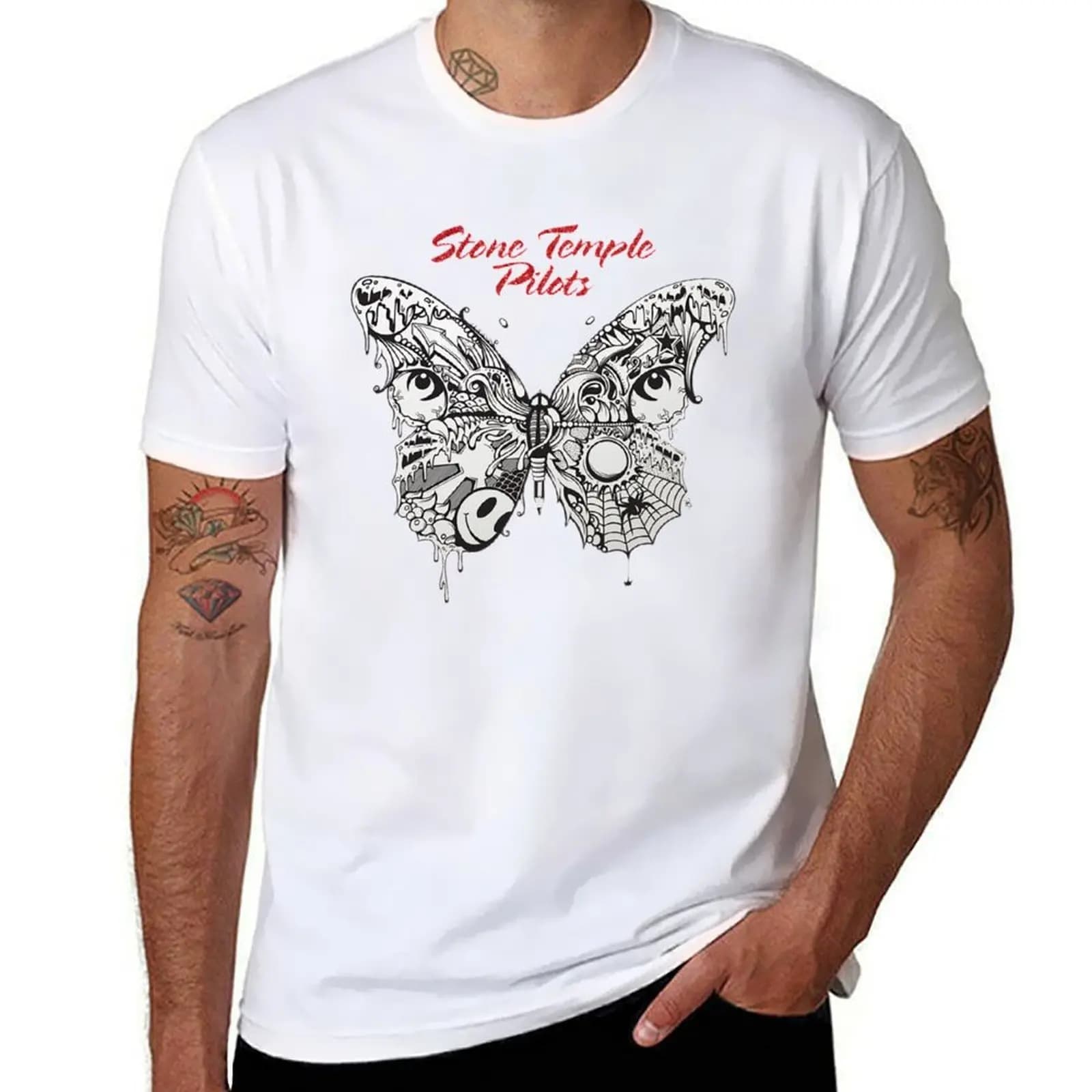 Stone temple pilots T-Shirt black cotton t-shirt plain for man package man t shirt cotton high quality T-Shirt