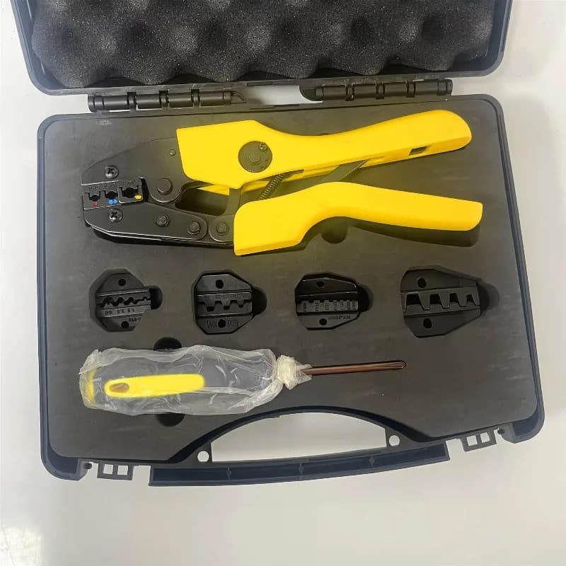 HS-30J Electrical Hand Crimping Tool Set Wire Crimper Plier With Screw Driver With 4 Jaws With Box