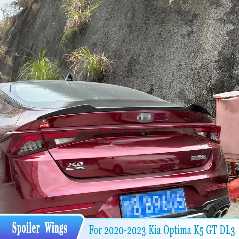 For 2020-2023 Kia Optima K5 DL3 Car Rear Trunk Spoiler Wings M4 Style ABS Material Car Exterior Tuning Trim Body Kit Accessories