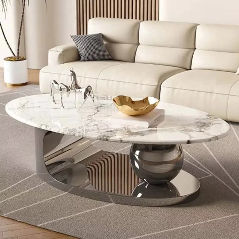 Aesthetic Storage Side Table Metal Minimalist Modern Marble Coffee Tables Living Room Luxury Tavolino Da Salotto Salon Furniture