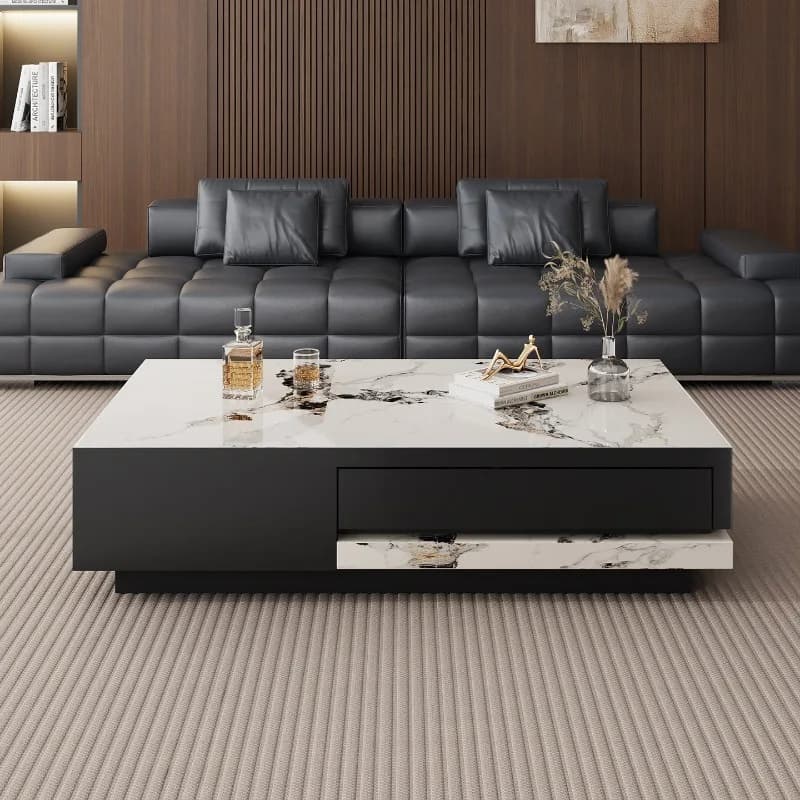 Writing Dinner Side Table Moving Drawers Designer Living Room Decoration Luxury Coffee Table Modern Couchtisch Home Furniture