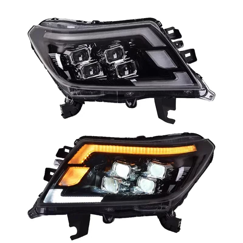ality Nissan Navara D40 D23 NP300 Headlights 2014 2023 Car Accessories Front Head Light  Upgrade LED Headlamp for Nissancustom