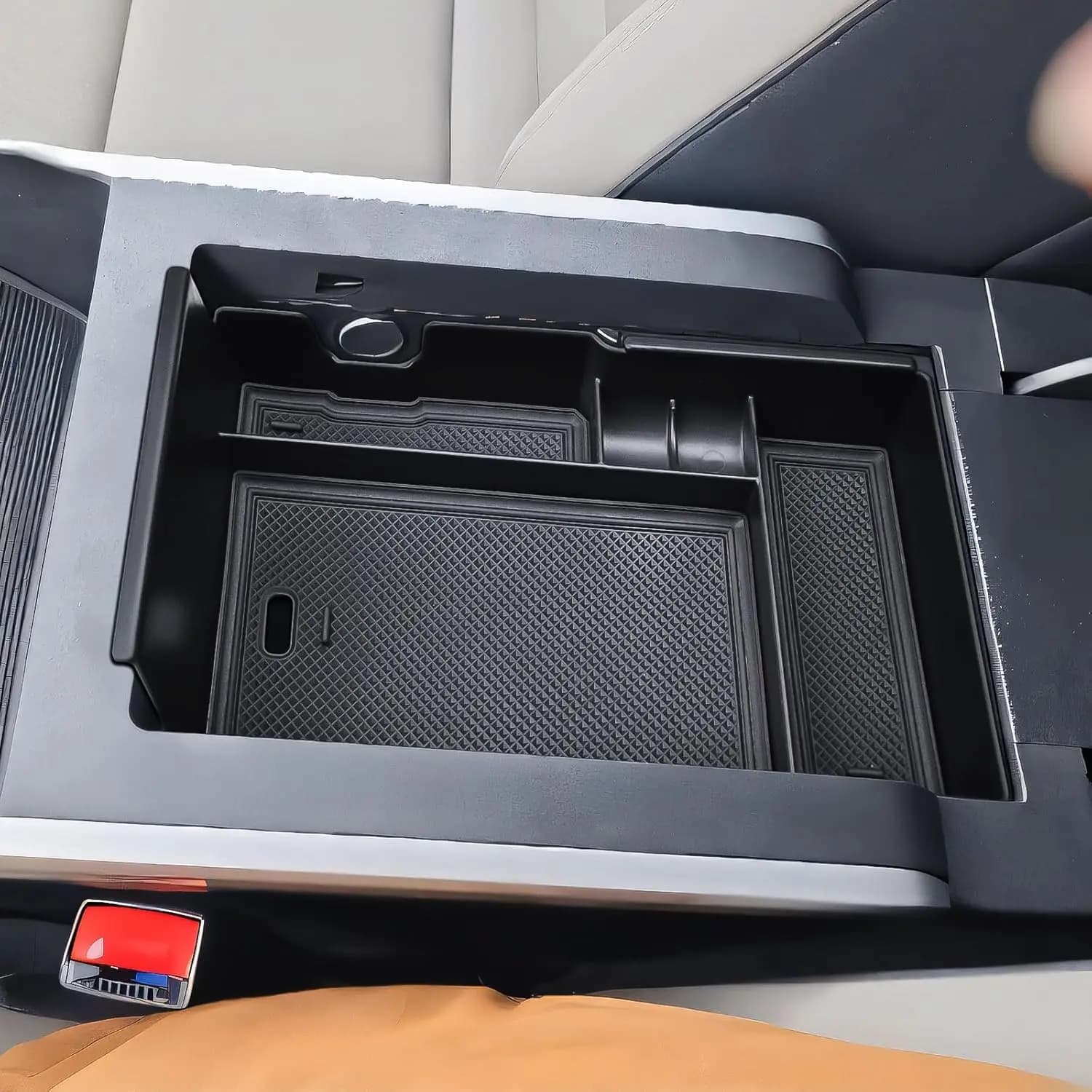 RUNROAD Compatible with 2025 2026 GMC Terrain Accessories Armrest Storage Organizer Box Interior Accessory Center Console Box