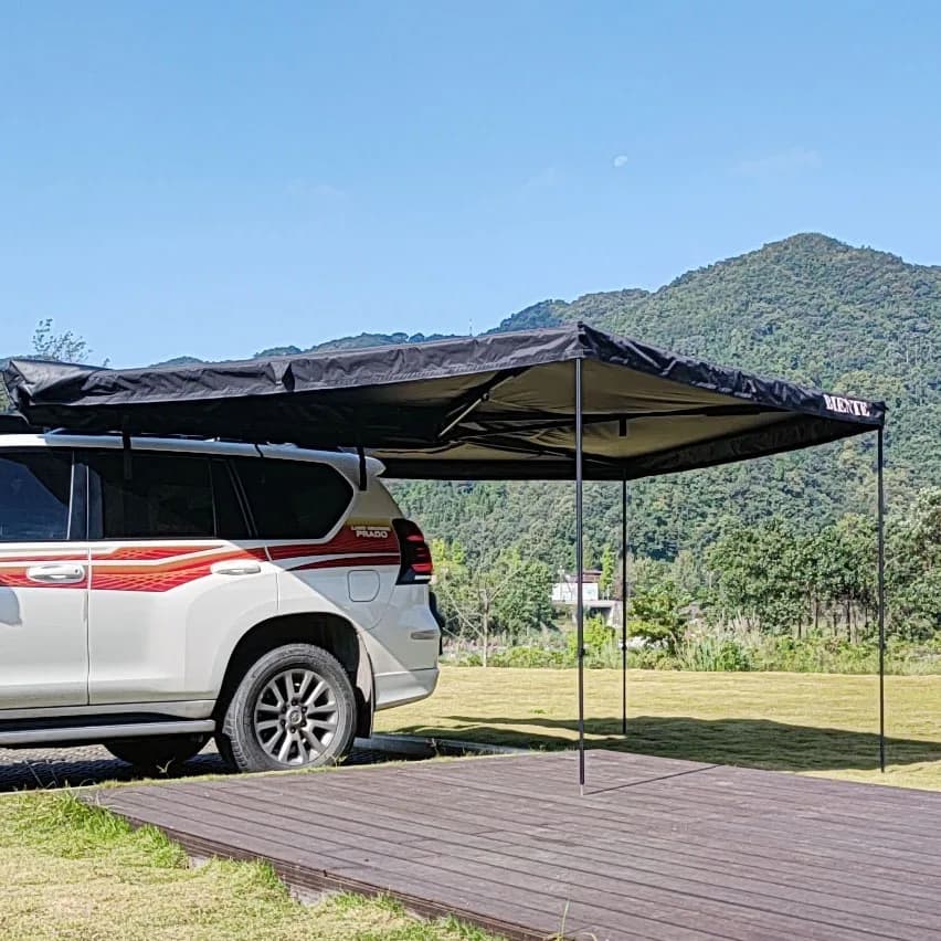 LED Lights Freestanding Car Side Anex 270 Awning For Outdoor Camping For 4x4 Offroad