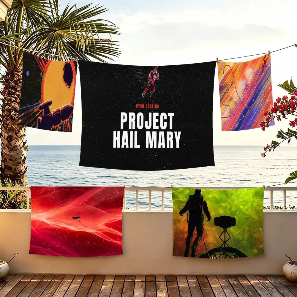 Project Hail M-Mary flag For Camping Party Picnic Studio Booth Background Wall Interior Decoration Banner
