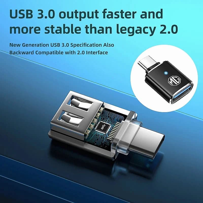 Car Type-C to USB3.0 LED Converter Adapter For MG Mulan MG6 ZS HS MG4, MG Logo CarPlay CarLife Auto Interior Parts