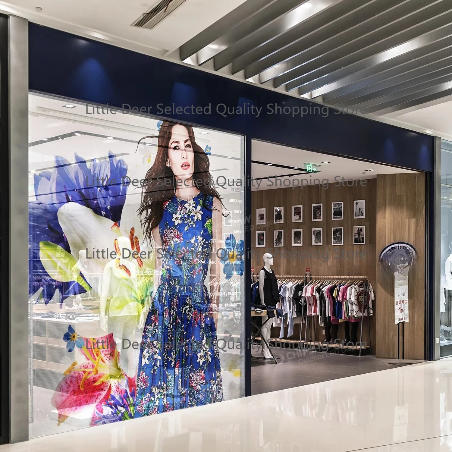 Indoor High Brightness Full Color Glass Window Flexible Foldable LED Sign Screen Display LED Transparent Video Wall