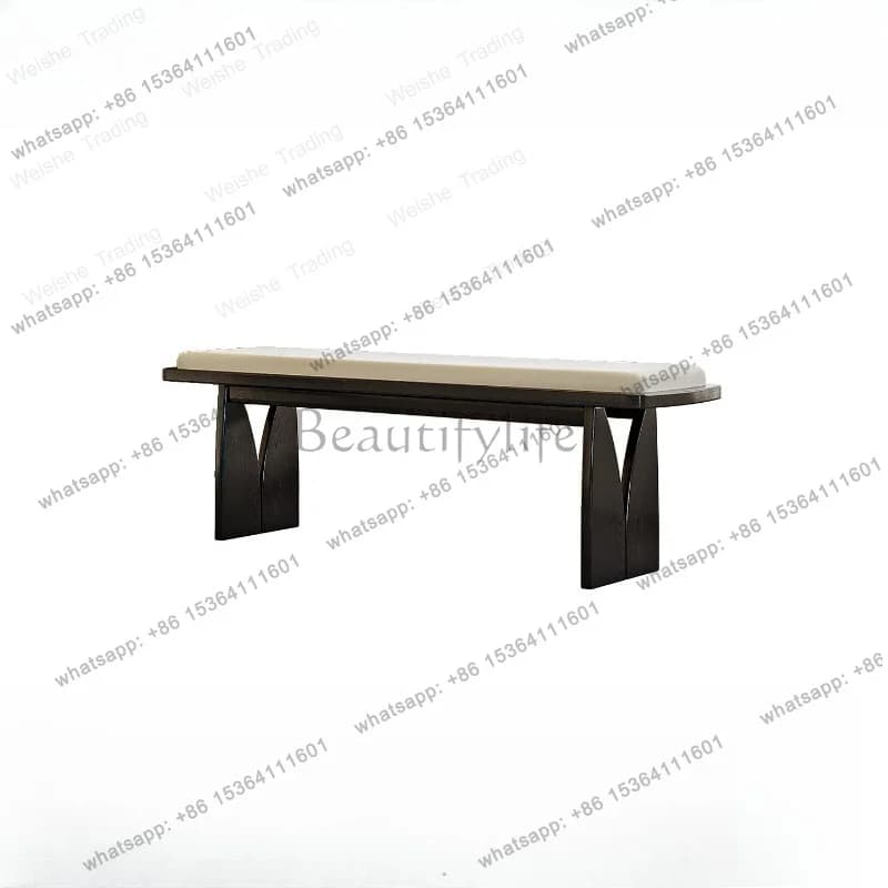 Medieval style solid wood bedroom bedside stool household shoe changing stool designer bed and breakfast cloakroom rest