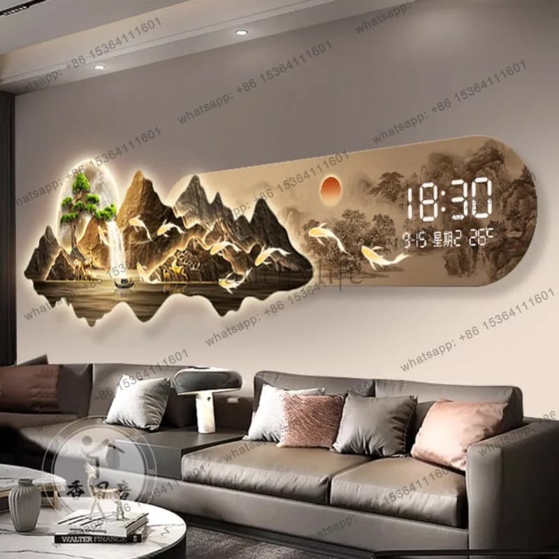 Luxury Large Wall Clocks Art Mural Interior Modern Bedrooms Aesthetic Wall Watch Creative Horloge Living Room Decoration