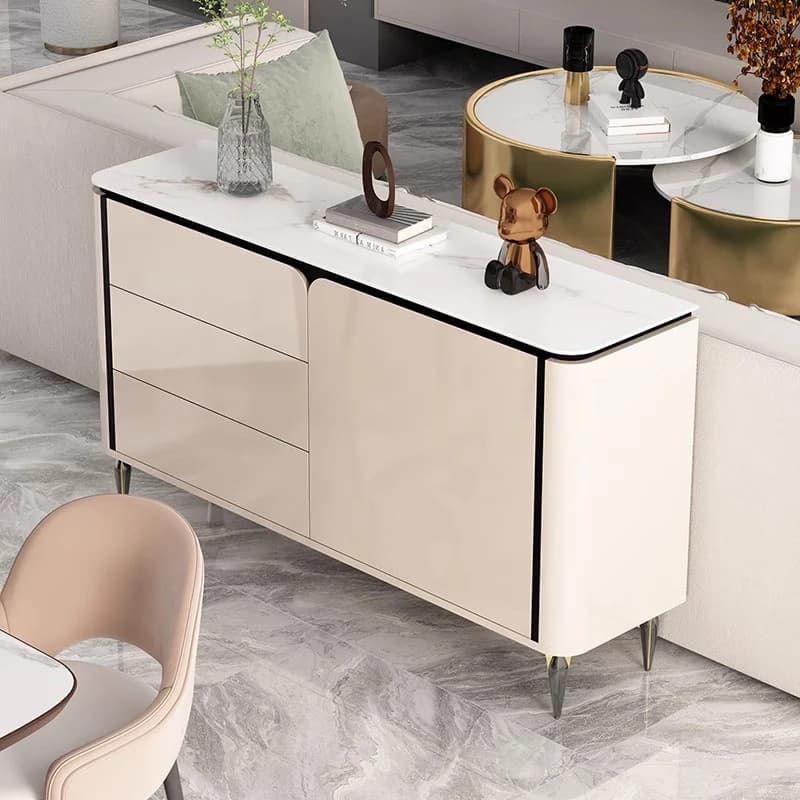 Storage Nordic Living Room Cabinets Cream Style Trendy Design Simple Display Cabinet With Drawers Quality Meble Home Furniture