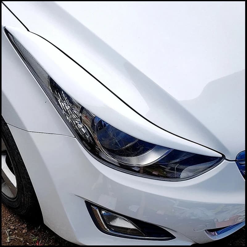 Car styling For Hyundai Elantra 2011-2015 Headlight Eyelid Eyebrow Decorate Cover Sticker Trim Strip Auto Parts Accessories