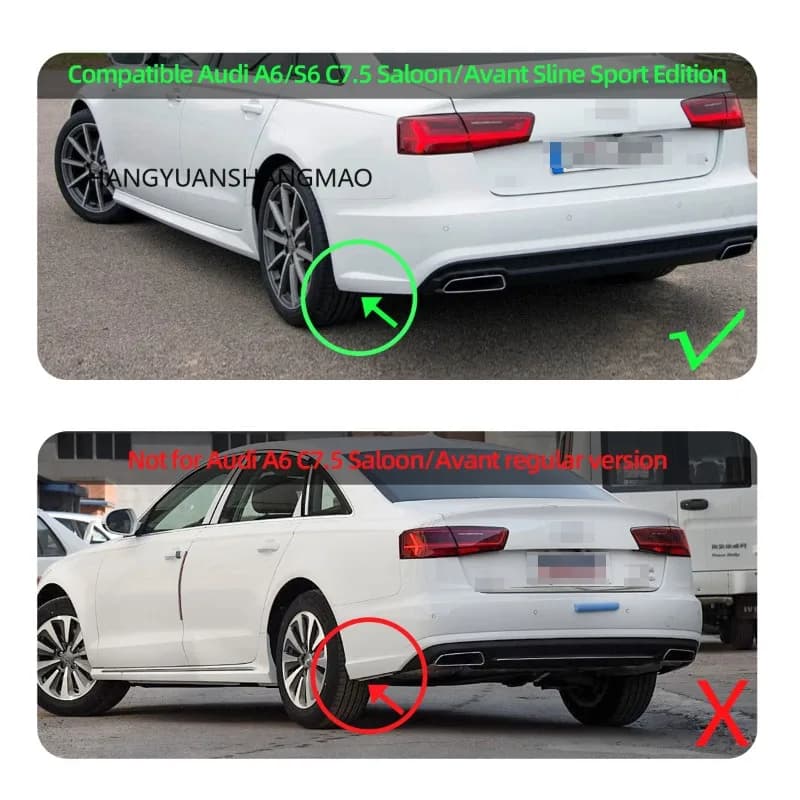 For Audi A6 S6 C7.5 Sline Saloon/Avant MudFlaps Splash Guards Mudguards 2015-2018(Not applicable to A6 C7.5 regular version)