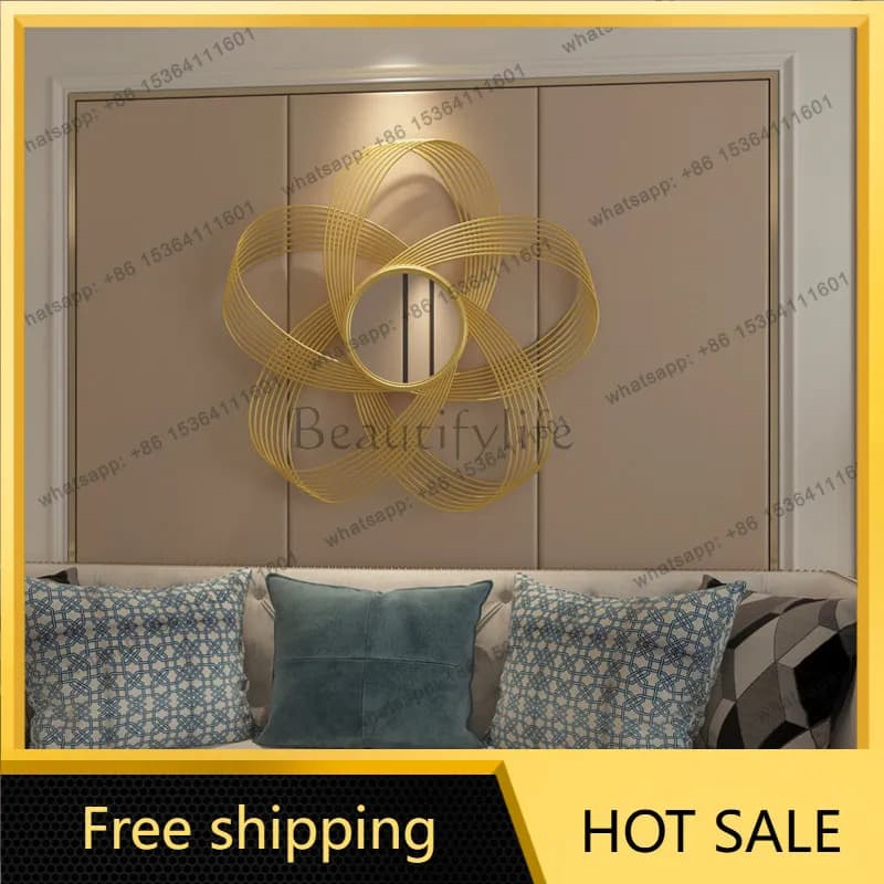 Zj. American retro light luxury dining room living room bedside wall hanging mirror
