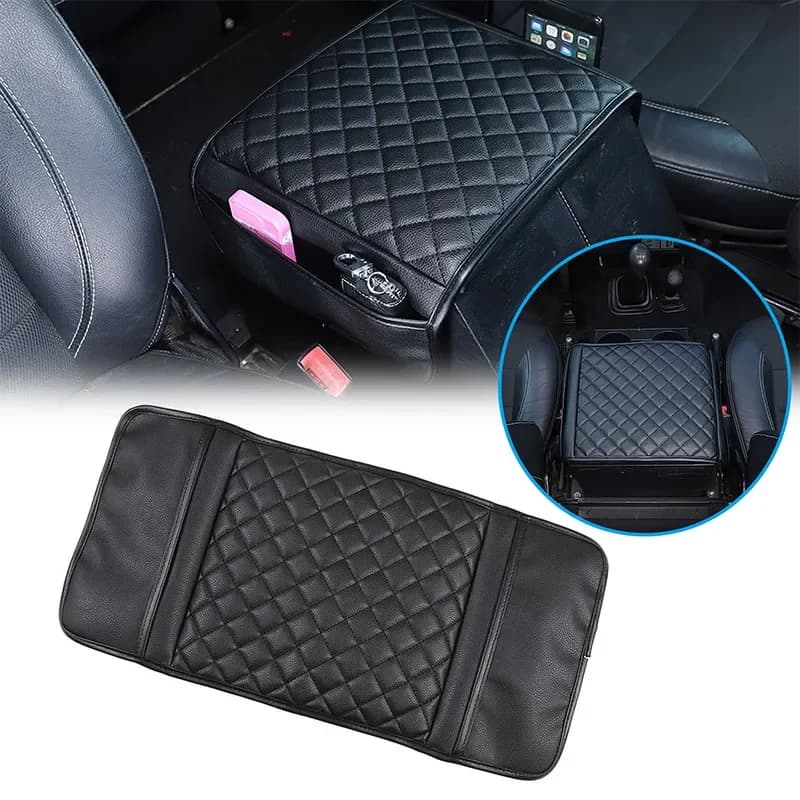For Land Rover Defender 90 110 2004-2018 Car Center Armrest Box Protective Cover Leather Protective Cover Interior Accessories