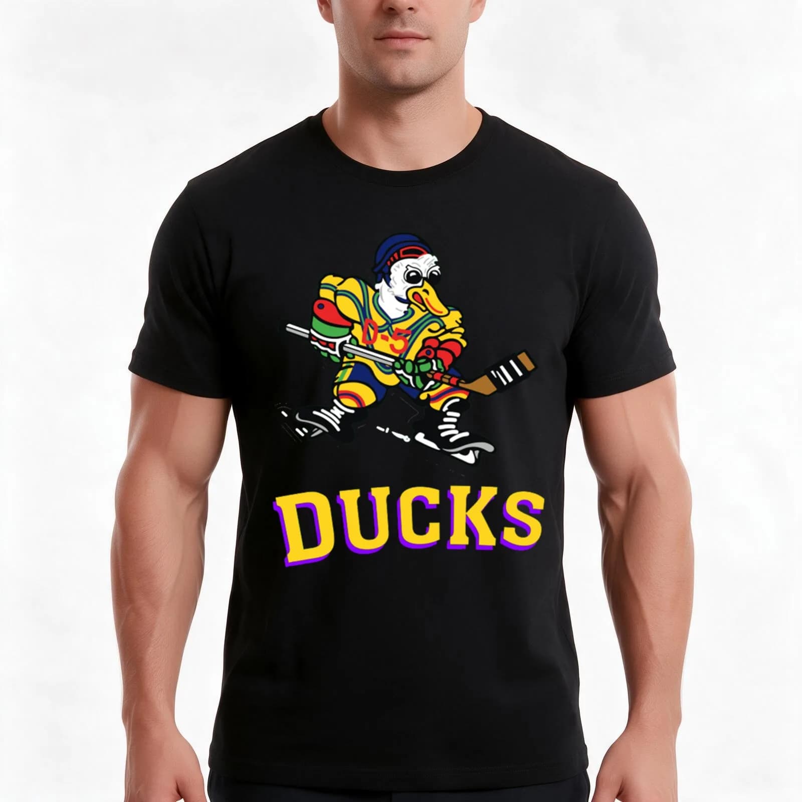 Ducks Fly Together! T-Shirt, Summer Casual Cotton Tee, Oversized Streetwear Tops, Vintage Graphic Print, Loose Fit Short Sleeve