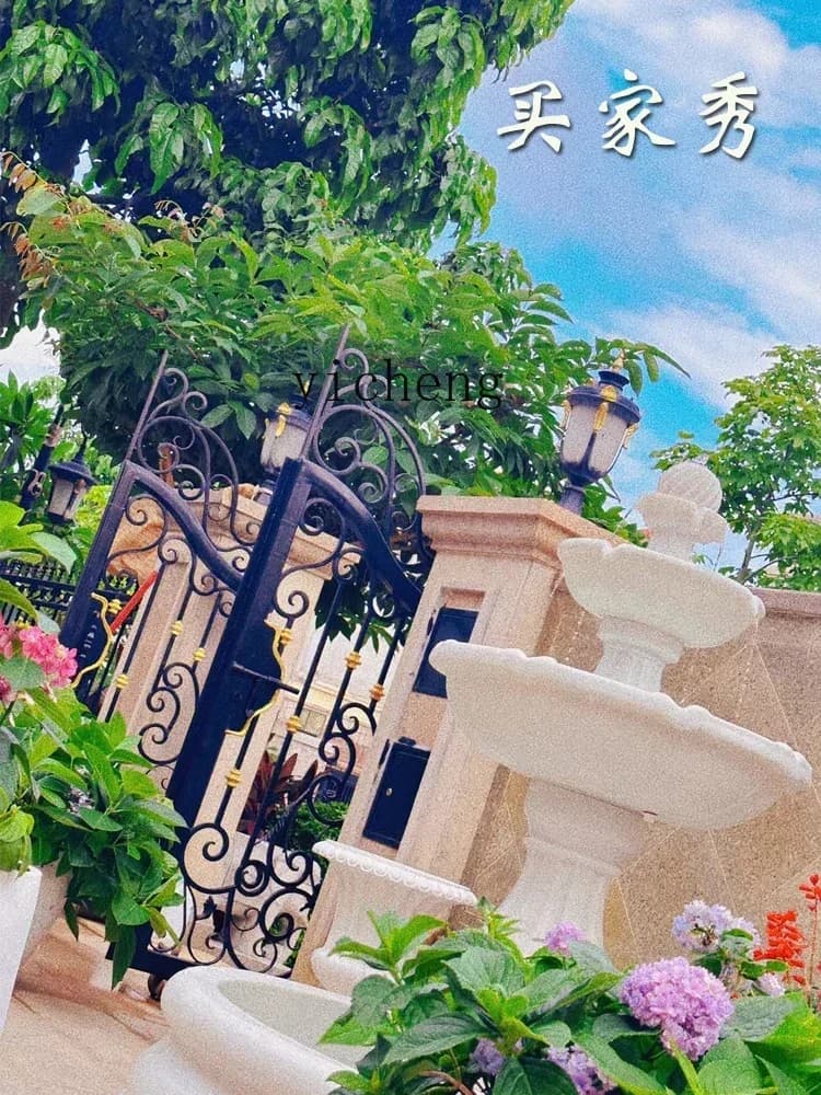 TQH6.8 flowing water fountain ornament outdoor courtyard landscaping layout, wishing pool circulating water feng shui