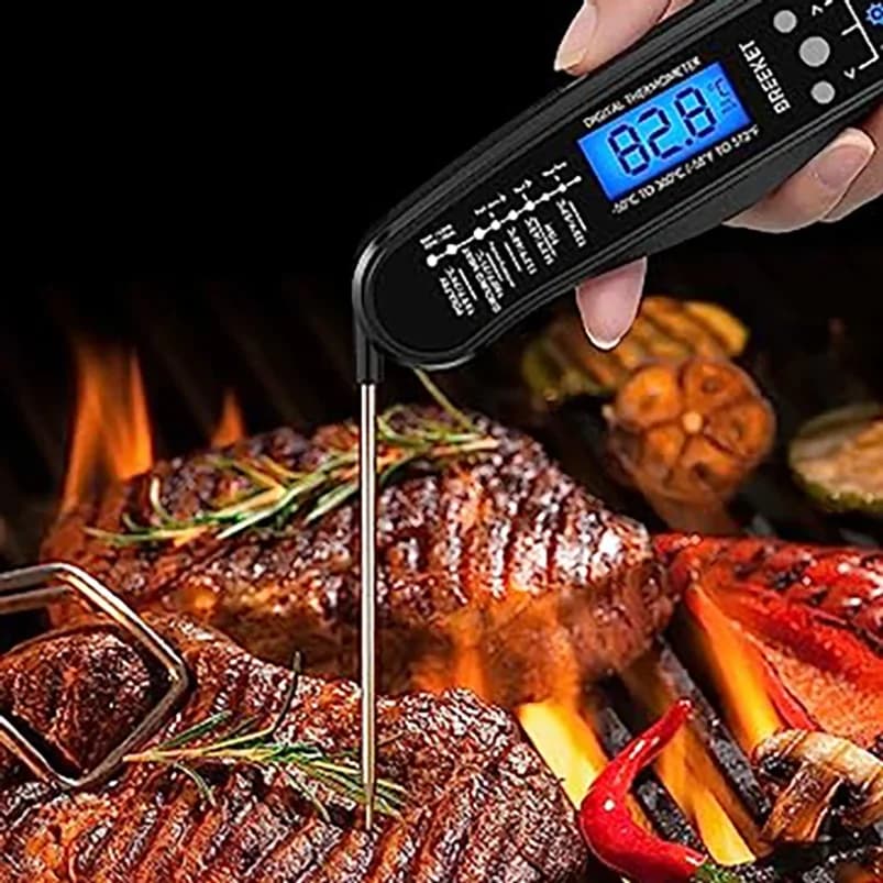 Digital Kitchen Food Thermometer with 2 Probes for BBQ Cooking Fast And Precise Meat Thermometer Tools Backlight