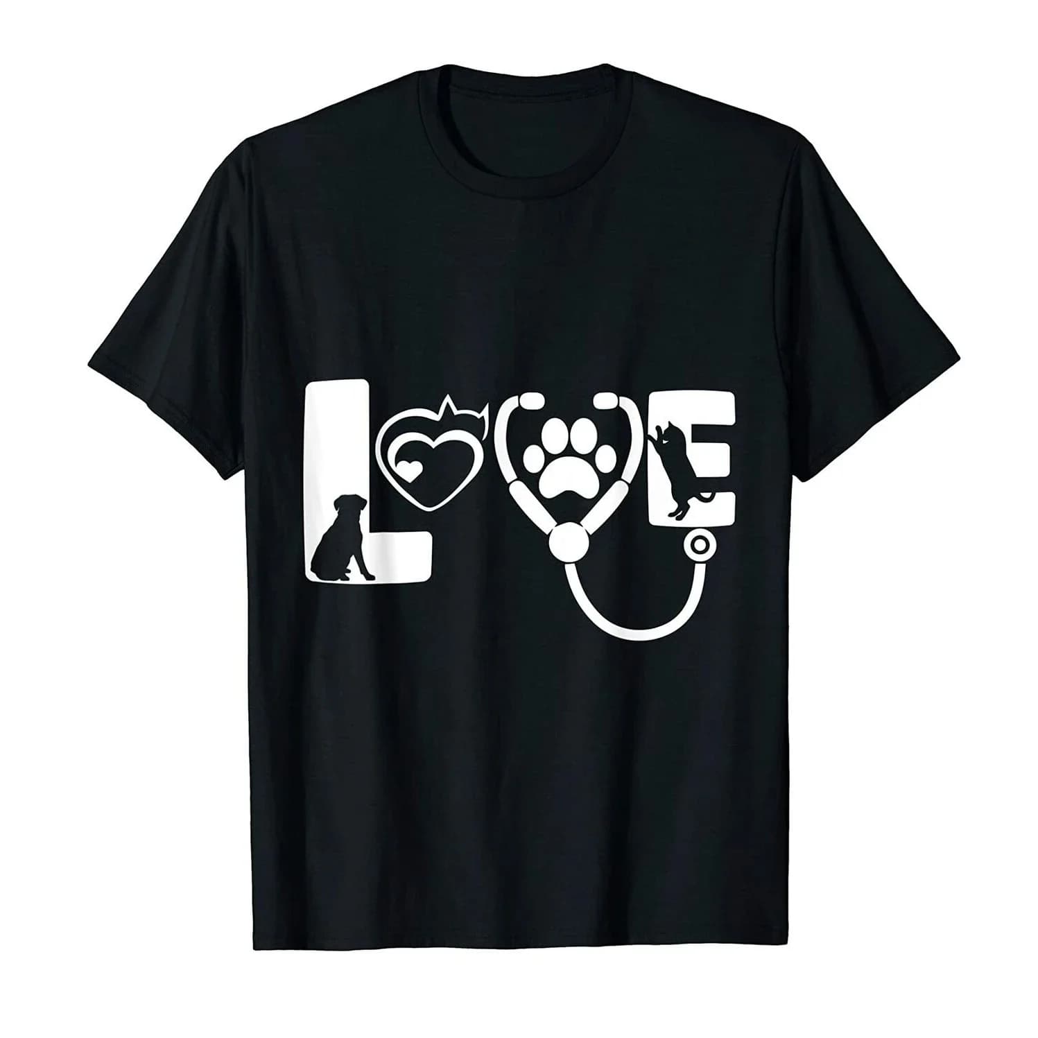 Love Animals Pet Veterinarian Vintage Gift T Shirt 100% Cotton Short Sleeve O-Neck Casual T-shirts Loose Top New Size S-3XL