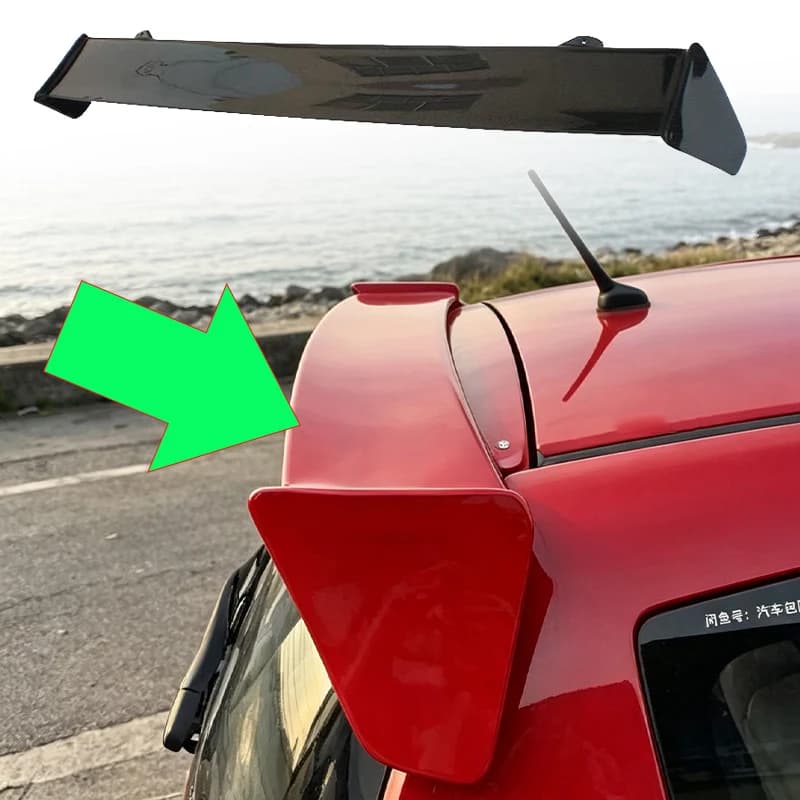 Rear Roof Spoiler Wing Mugen Style For Honda Fit GE6 GE8 2008‑2013 ABS Plastic Car Exterior Body Kit Accessories