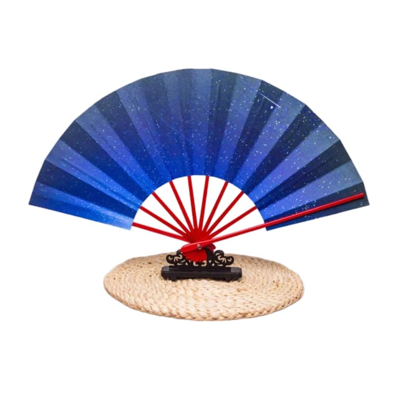 Japanese Cosplay Dance Folding Fan Ten Bones Bat Style Rotatable Performance Prop for Stage Dancing Anime Cosplay Gift