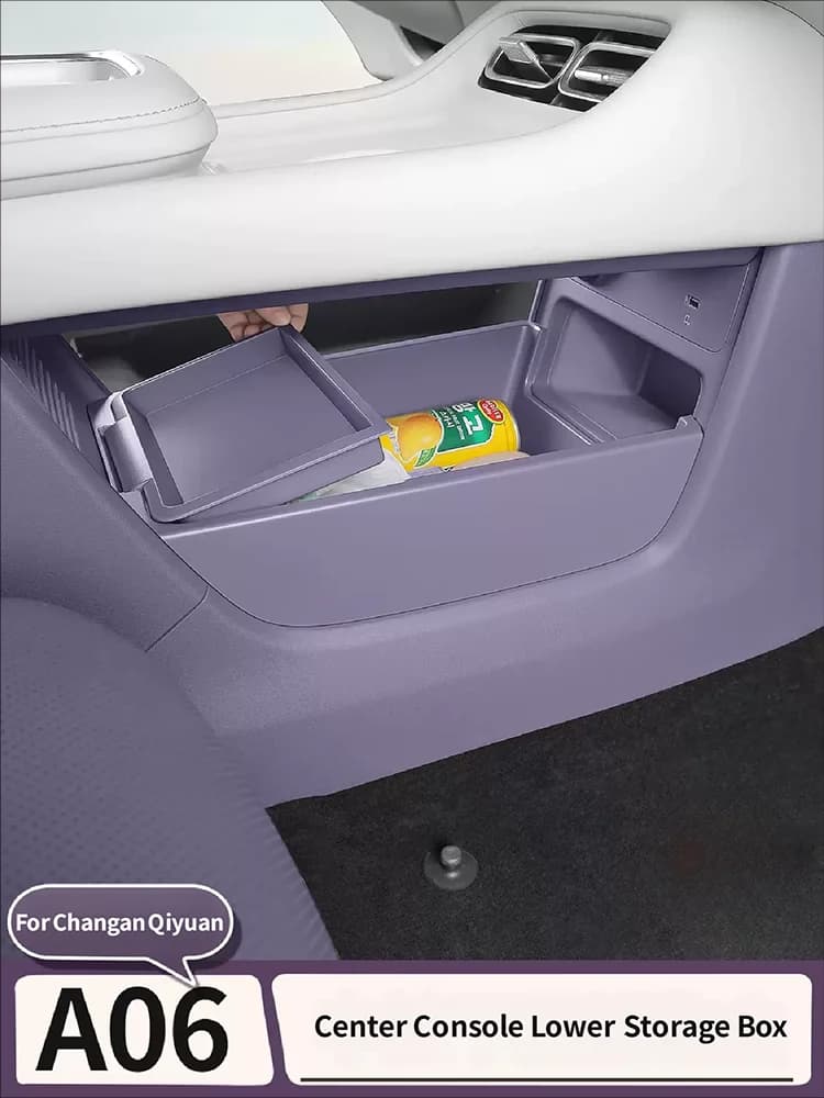Soft Storage Box For Changan Qiyuan Nevo A06 2026 2027 Silicone Central Control Lower Layer Raised Storage box Central Console
