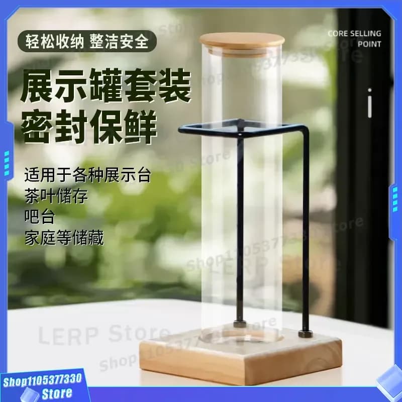 Decorative Glass Test Tube Display Stand for Milk Tea Shop Bar Decoration Sealed Glass Jar Storage Container Home Decor