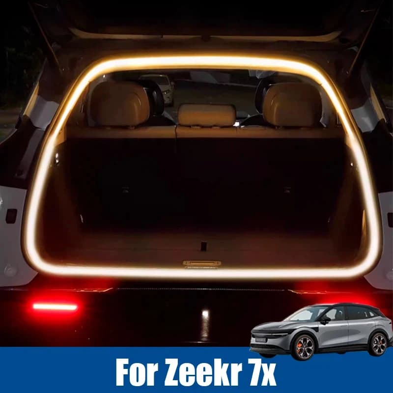 For Zeekr 7X 2025 2026 Car Rear Trunk LED Light Bar Strips Trunk Decorative Lamp Strip Automatic Light Accessories