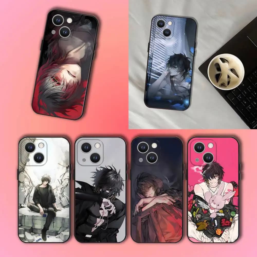 Game S-Slow Damage Anime Phone Case For iPhone 17,16,15,14,13,12,11,Pro,Max,Plus Black Shockproof Soft Cover