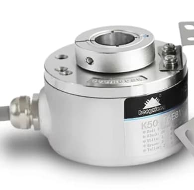 K50 Incremental Hollow Shaft Encoder Motor DC 12V-24V High Resolution 23040P/R IP50/IP65 Spring and Plate Type