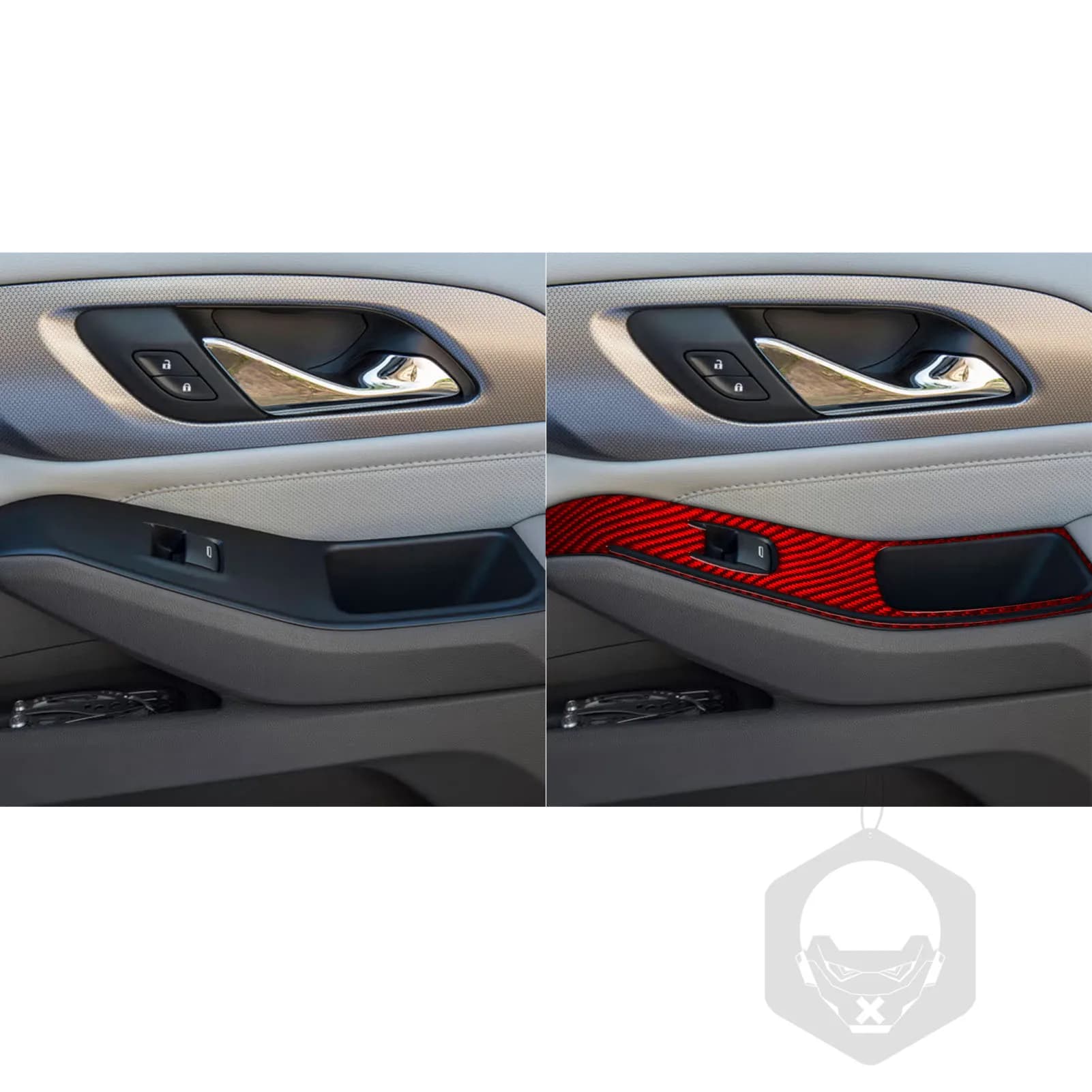For Chevrolet Traverse RS LT 2018–2023 Car Lifting Panel Set Trim Real Soft Carbon Fiber Interior Accessories Decoration Sticker