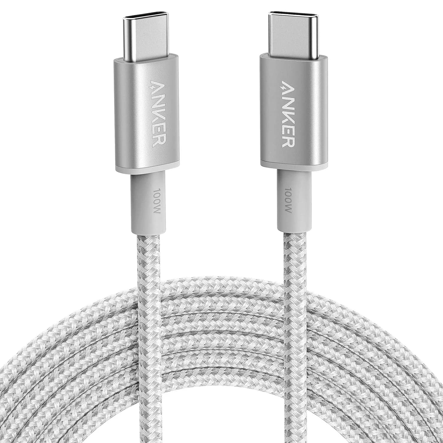 Anker Cable 100W 10ft New Nylon USB C to USB C 2.0 Type C Charging Cable Fast Charge for MacBook Pro iPhone 15 Series