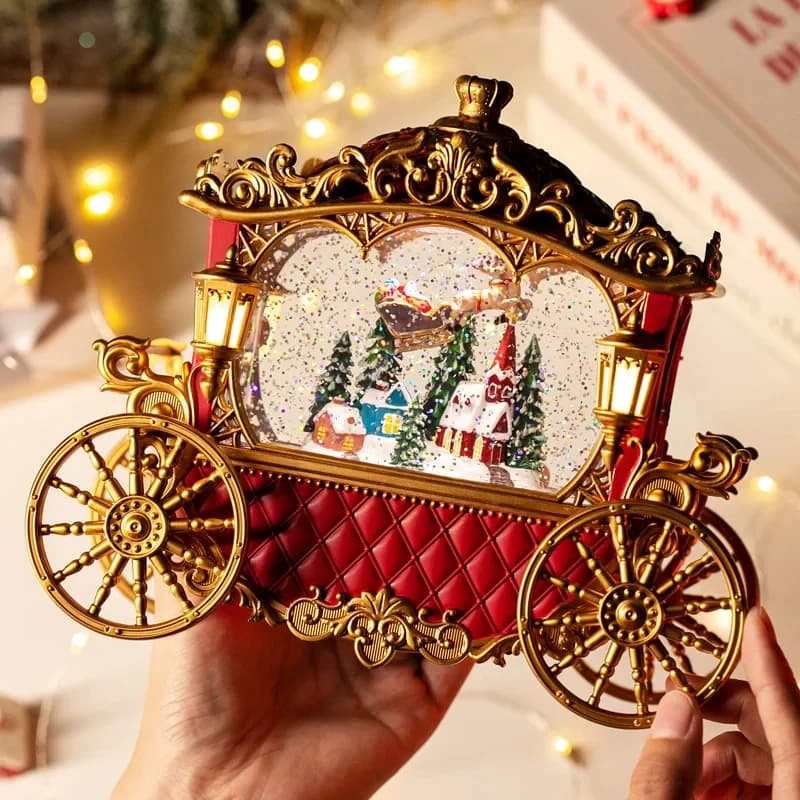 Cage Old Man Falling Snow Music Box Ball Children'S Birthday Girl
