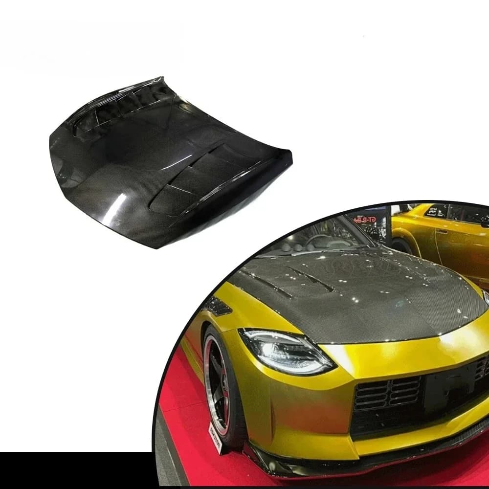 For Nissan 400Z RZ34 2023UP Dry Carbon Front Engine Hood Cooling Bonnet Cover