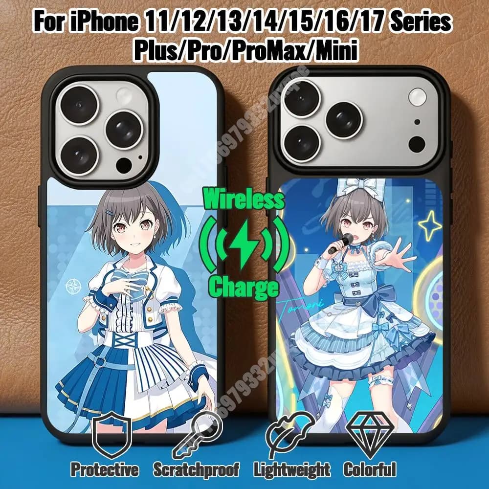Bandori It's MyGO Tomori Takamatsu Magnetic Charge Case for iPhone 17 16 Pro Plus 15 14 Max Mini 13 12 11 Secure Protector