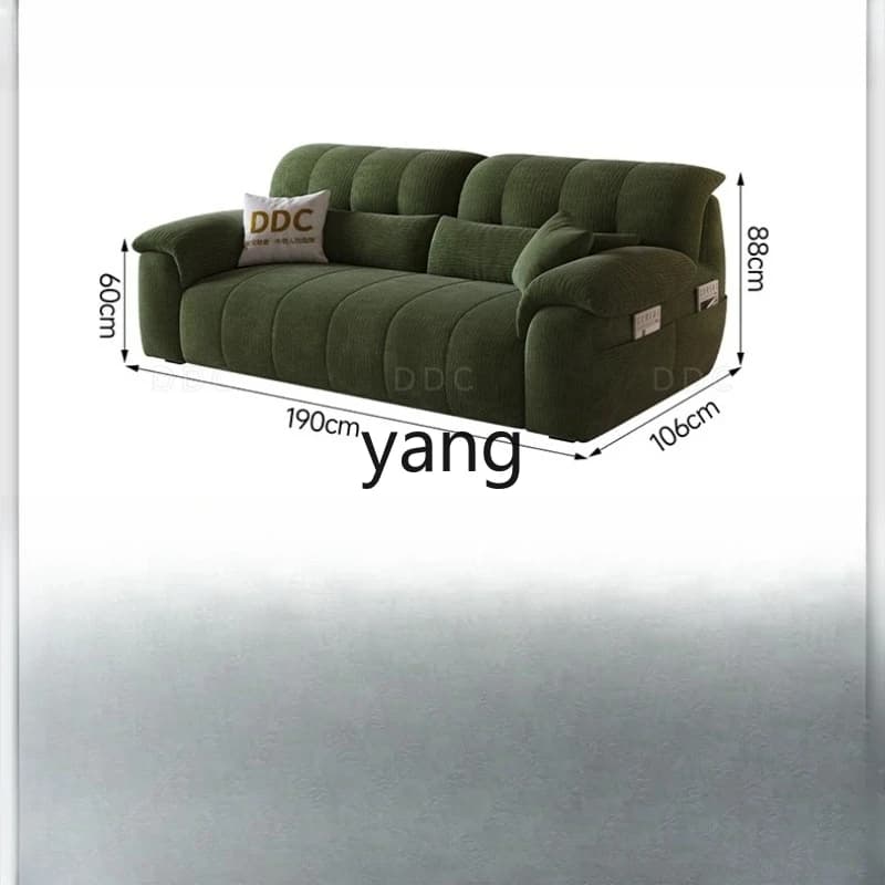 Lhh cream wind straight row chenille flannel sofa fully dismantled and washed living room fabric sofa