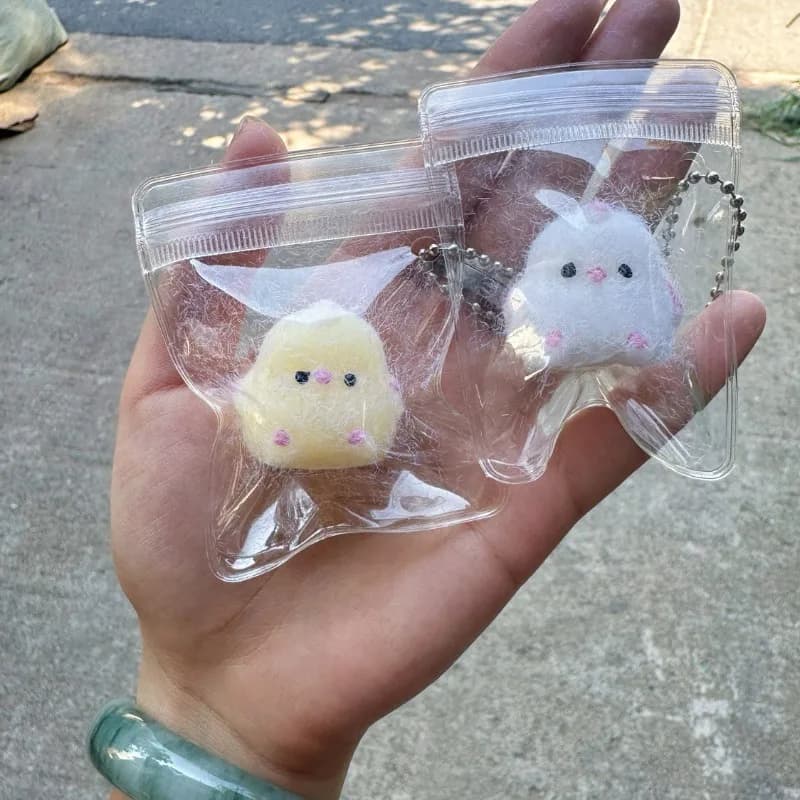 Cartoon plush chick bowl chicken decompression kneading music toy pendant children's reward kindergarten students small gift