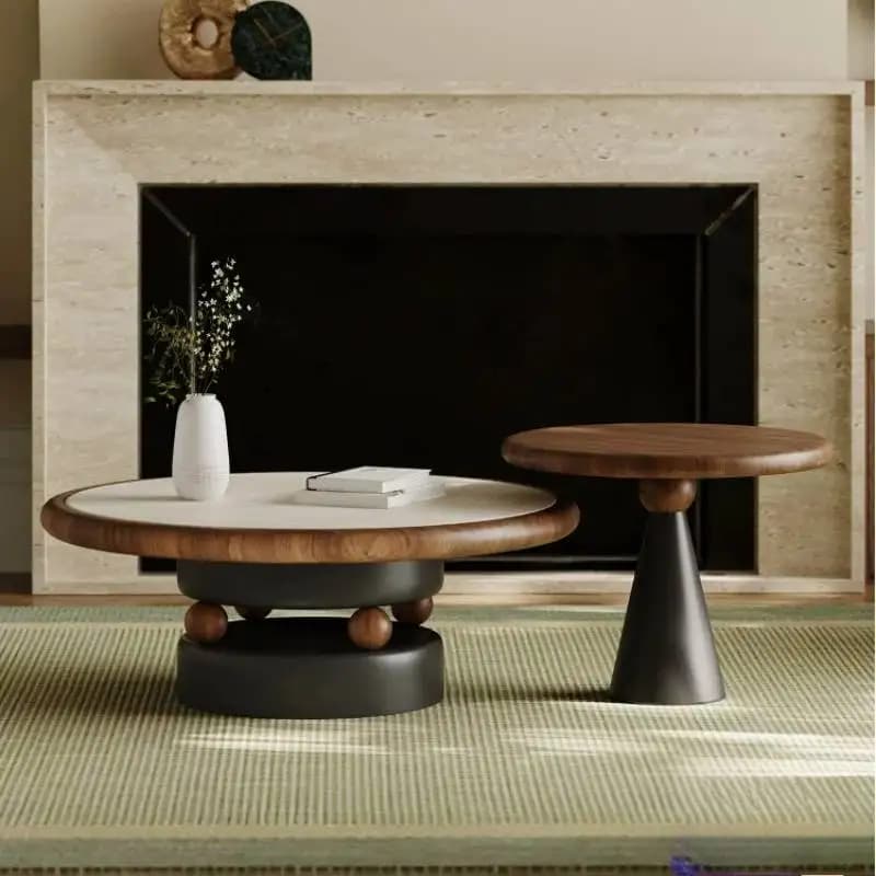 Wooden Business Living Room Coffee Tables Round Low Black Living Room Coffee Tables Modern Mesa De Centro Furniture For Home
