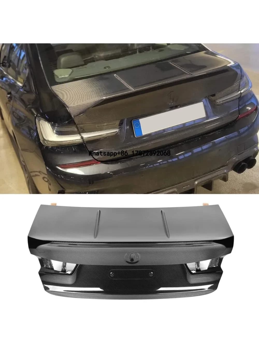 CSL Style 100%  Dry Carbon Fiber Rear Trunk Lid for 3 Series G20 G80 M3 330i M340i M Sport Sedan 2020+ Carbon Fibre Body Kit