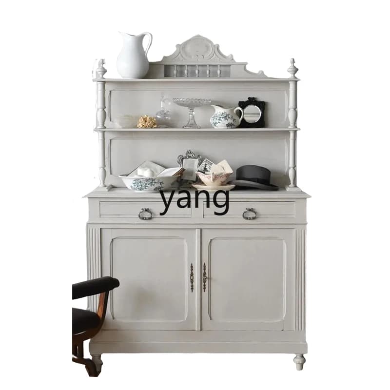 LTT solid wood dining edge carved edge porch cabinet locker